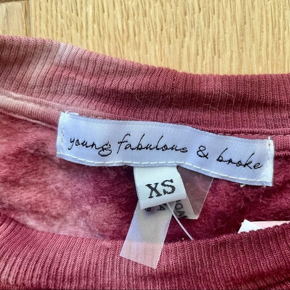 NWT Coord set Young Fabulous & Broke RED Tie Dye  Jogger Set - XS - Picture 12 of 15